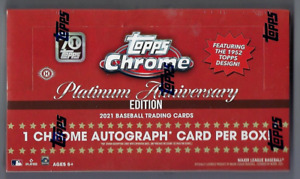 2021 Topps Chrome 1952 Platinum Anniversary Baseball Sealed Hobby Box 1 Auto