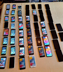 New ListingLOT of 55 Iphones 7(28)-SE(1)-5s(5)-5c(6)-6(2)-6s(2)-XR(9)-11(2)