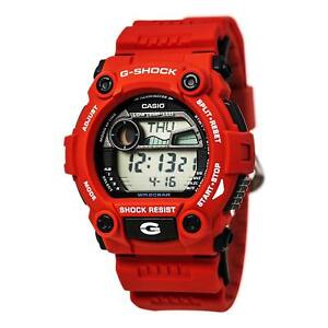 Casio Men's Watch G-Shock World Timer Digital Dial Red Resin Strap G7900A-4