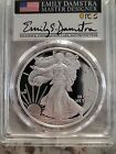 2021-W Silver Eagle Type-1  PCGS PR70DCAM Advanced Release - Emily Damstra- Flag
