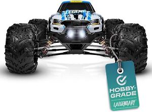Laegendary Legend 4x4 Off-Road Remote Control Car, Up to 31 mph, Blue / Yellow