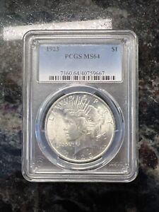 New Listing1923 MS64 Peace Dollar PCGS Mint State 64