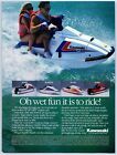 Kawasaki Jet Ski Man Woman JS 300 JS300SX JS440 JS550 1987 Print Ad 8
