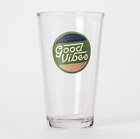 LIBBEY 16 OZ GOOD VIBES PINT GLASS SET OF 6 BEER BEVERAGE DRINKING GLASSES NEW!