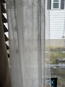 Antique French Lace Curtains , 2 78” 1940