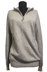 Brunello Cucinelli 100% Cashmere Grey Men’s 1/4 Zip Pullover Sweater Size Medium
