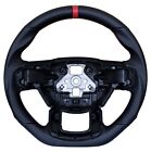 REVESOL Black Sports Flat Steering Wheel Red Strip for 2015-2020 Ford F150 (For: 2017 Ford F-150)
