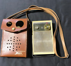 Vintage Zenith Royal 280 Transistor Radio With Leather Carrying Case