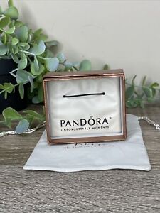 Jared Pandora Empty Charm Box with Velvet Pouch Rose Gold Gift Box B8