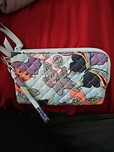 Vera Bradley RFID Accordion Wristlet Quilted Wallet Butterfly By Colorful NWOT
