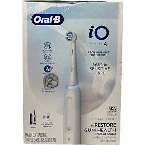 Oral-B iO Series 4 Rechargeable Toothbrush w/ 4 Smart Modes - White BRAND NEW