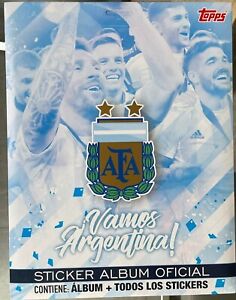 Vamos Argentina 2022 Topps Album with Complete Set of 132 Stickers