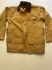 Vintage MONTGOMERY WARD WESTERN FIELD BROWN CANVAS HUNTING JACKET Size Small