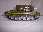 Vintage 1950's Frankonia M4 TIN TANK TOY w/Cap Action - Made in Japan!