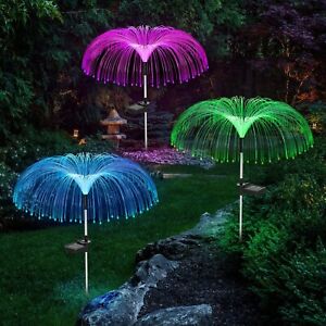 Vosaro Solar Flower Lights Outdoor Garden Decorations Waterproof, 7 Color Cha...