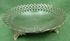 Antique Elkington Pierced Silver Plate - Small Three Footed Bowl or Tray - 125mm