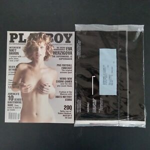 Playboy August 2004 Eva Herzigova Supermodel Pilar Lastra IN PLASTIC