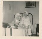vintage snapshot photo: Risque Sexy Woman in Hair Towel White Bra Black Panties