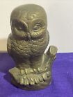 Vintage Brass Owl Perched On A Branch Statue Paperweight 5” MCM