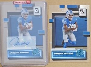 New ListingJameson Williams 2022 Clearly Donruss Football Rated Rookie Auto Detroit Lions