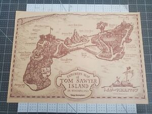 TOKYO DISNEYLAND Explorer's Map of TOM SAWYER ISLAND New Unfolded Disney Poster