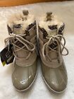 KHOMBU WOMENS THERMOLITE FUR LINED HOLIDAY GIFT SNOW WINTER BOOTS SZ 7 NWT