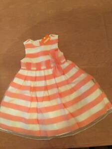 Gymboree Wildflower Weekend Coral Striped Party Dress 4T 5T Easter NWT