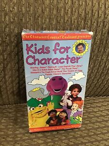 Kids for Character VHS Barney Lamb Chop - TESTED Smoke Free Home