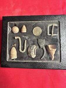 Civil War Collectible Case Button Fuse Piece Bullets Relics Fredericksburg VA