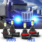 For Peterbilt 579 587 Trucks Light Blue 8000K 9005 H11 Hi/Lo LED Headlight Bulbs (For: 2016 Peterbilt 579)