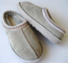 UGG Tasman Women 9 Slippers Size 9 Grey Suede Sheepskin Slip On Loafers Shoes