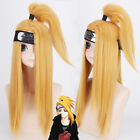 Anime Naruto Deidara Long Straight hair Synthetic Hair Party Cosplay Full Wig