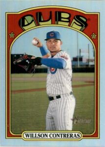 2021 Topps Heritage Chrome Refractors Willson Contreras /572 Chicago Cubs #41