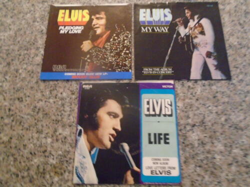 Lot of 3 Elvis Presley 45's Picture Sleeves  EMPTY RCA ID:91400