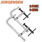 Jorgensen 2 Packs 6-Inch Bar Clamp Set Drop Forged Steel Bar Woodworking Clamps