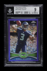 2012 Russell Wilson Topps Chrome Purple Refractor #40 RC /499 Rookie BGS 9 💎