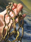 Gothic 3 feet / 1 yard 8 gauge Brass plated heavy chain part for lamp chandelier