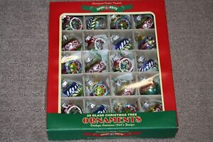 Shiny Brite Christopher Radko Christmas 20 Ornaments Indents & Rounds Small NIB
