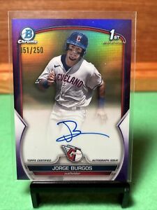 2023 Bowman Chrome Jorge Burgos Purple 1st Prospect Autograph Auto # /250