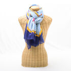 HERMES Pareo Cotton Butterfly Provence Stole shawl Light Blue Multicolor