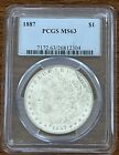 1887 P Morgan Silver Dollar PCGS MS63 OGH No Reserve Free Shipping