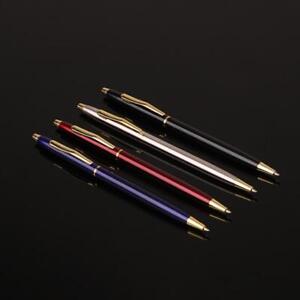 Luxury Full Metal Ballpoint Pen Black Ink Gel Pen Stationery Office 1mm Best