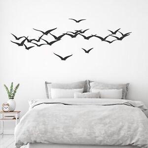 7 Pcs Metal Bird Flying Flock of Wall Decor Flock of Birds Metal Wall Art Lar...