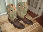 Twisted X MRS0008  Men's Brown Leather Square Toe Cowboy Western Boots Size 11 D