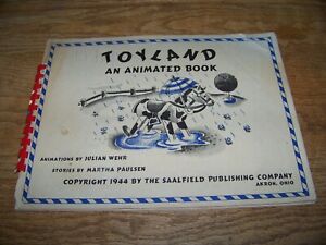 New ListingVTG 1944 TOYLAND ANIMATED BOOK BY JULIAN WEHR STORIES BY MARTHA PAULSEN MADE USA