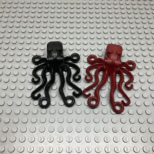 LEGO Animal Part 6086 Lot of 2 Octopus Black & Dark Red