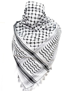 Houndstooth scarf Keffiyeh Arafat Hatta cotton wide scarf palestine Shemagh