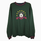 Mickey And Co Green Crewneck Sweater Size XL Mouse 90s USA Sweatshirt Men's Y2K