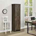 Kitchen Pantry Storage Cabinet Tall Cupboard Organizer Shelves Rustic 18
