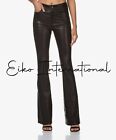 Women Real Leather Flared Pants Women Black Flare Trousers Womens Flares
